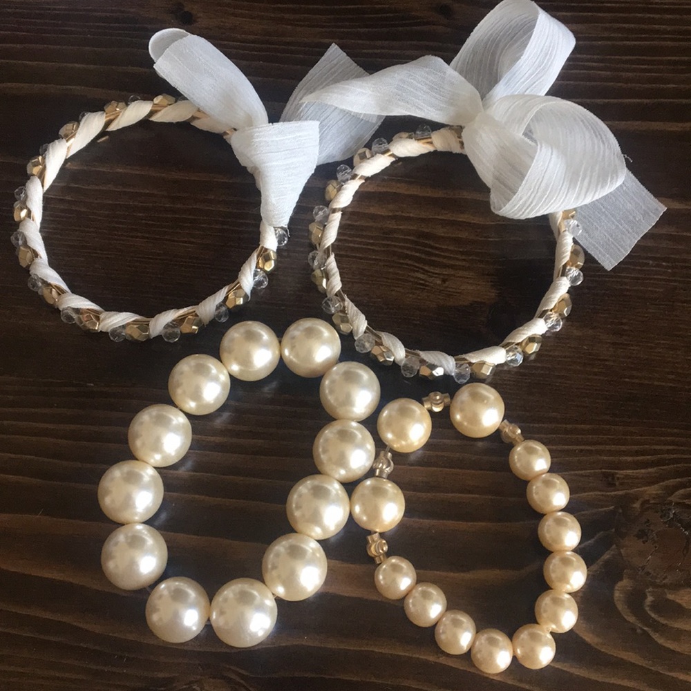 Pearl & Chiffon Bracelet Bundle